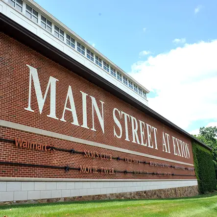 Main Street at Exton brick signage